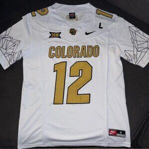 12 Travis Hunter White Stitched 12 Jersey